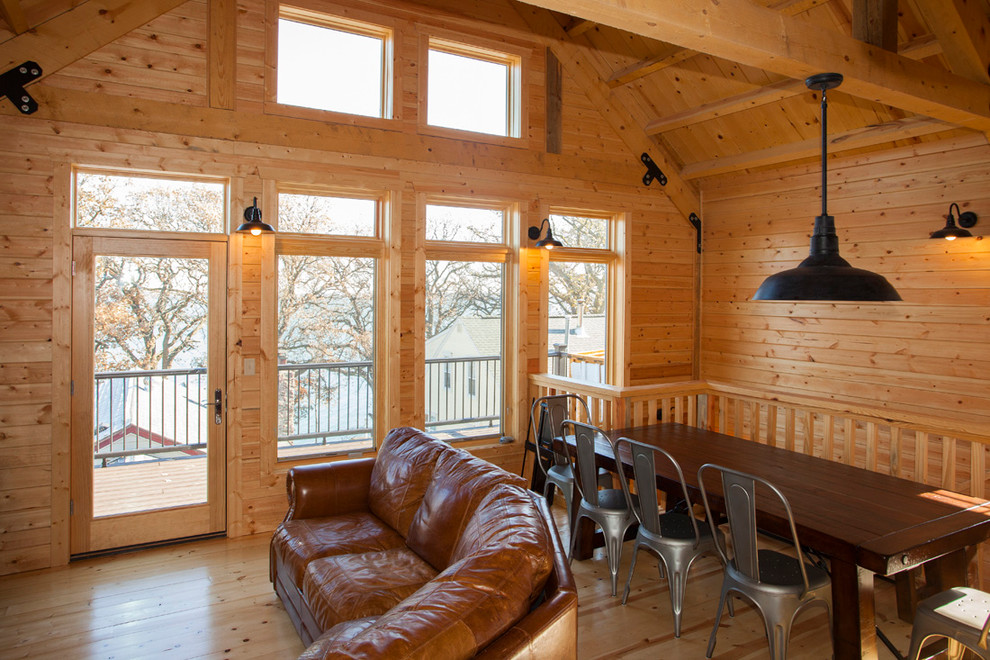 Mountain style dining room photo in Other