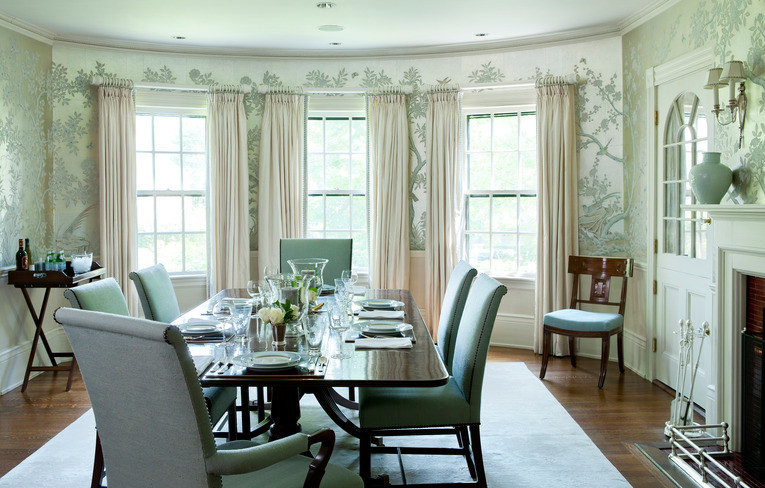 Elegant dining room photo in Boston