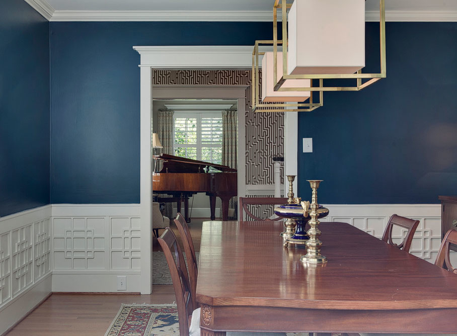 This is an example of a farmhouse dining room in Raleigh.