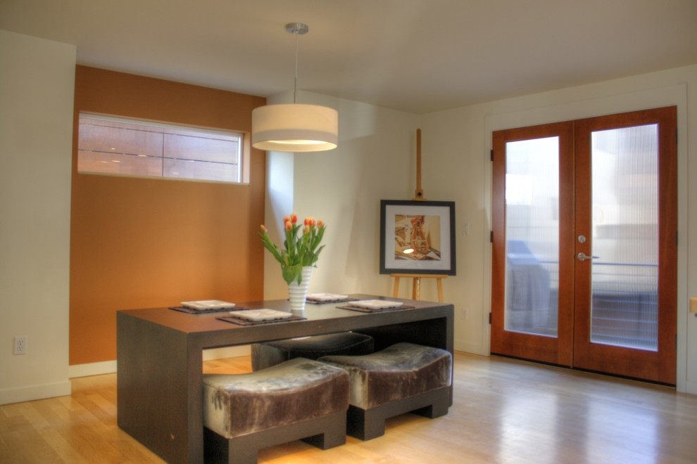 Contemporary dining room in Seattle.