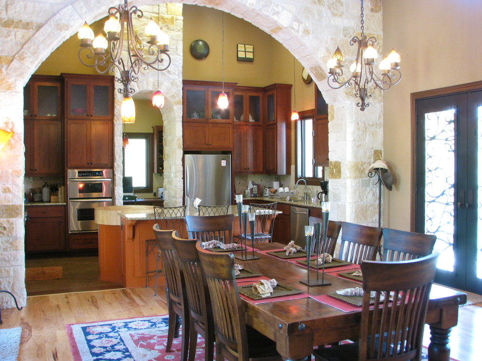 Example of a trendy dining room design in Austin
