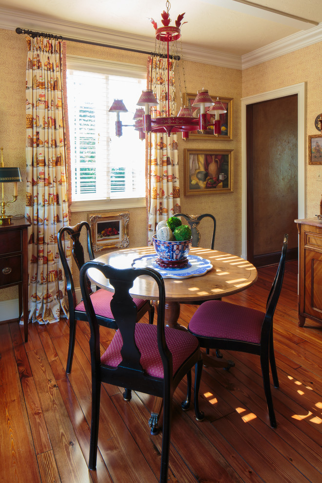 This is an example of a mediterranean dining room in Other.