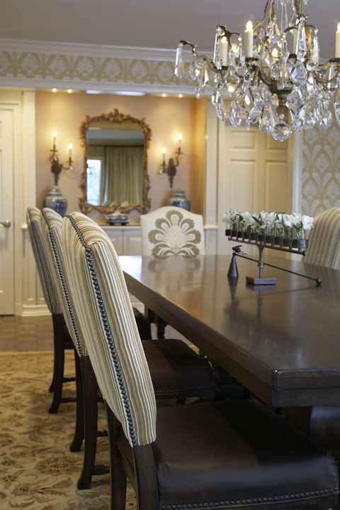 Design ideas for a traditional dining room in Dallas.