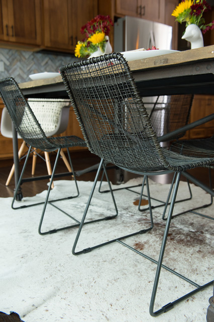 Cb2 metal shop dining chairs