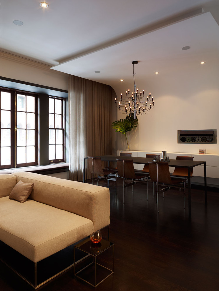 Inspiration for a modern dining room remodel in New York