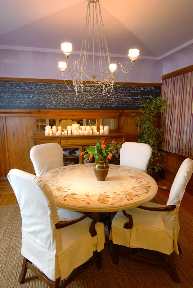 Eclectic dining room in San Francisco.