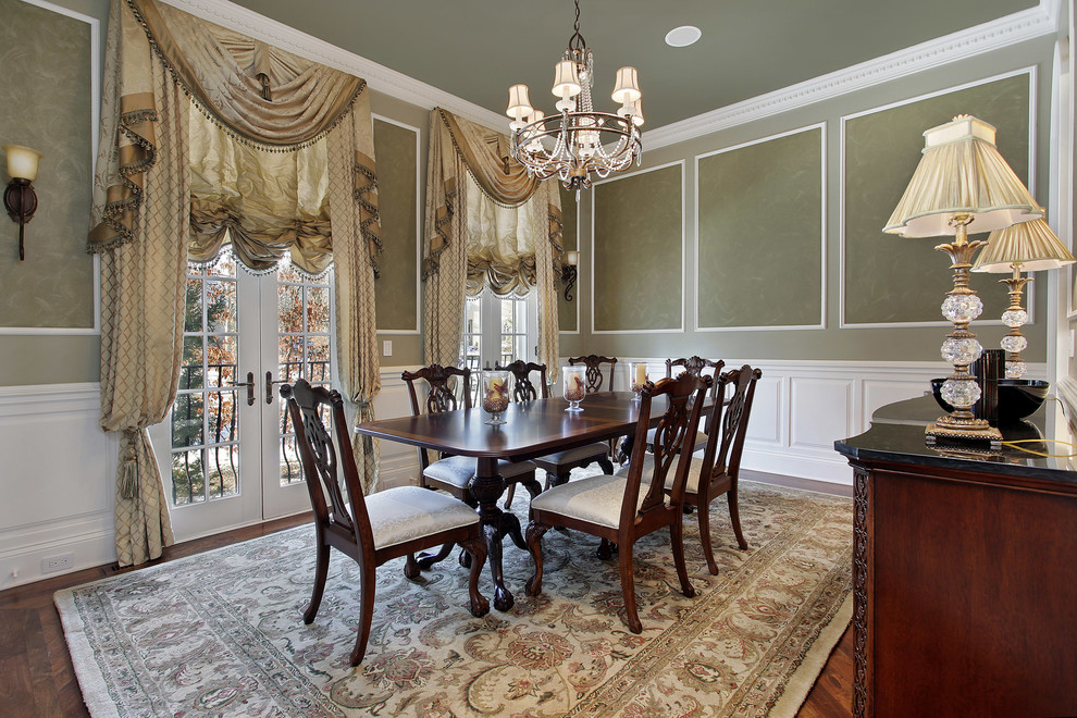 Large elegant dining room photo in Manchester