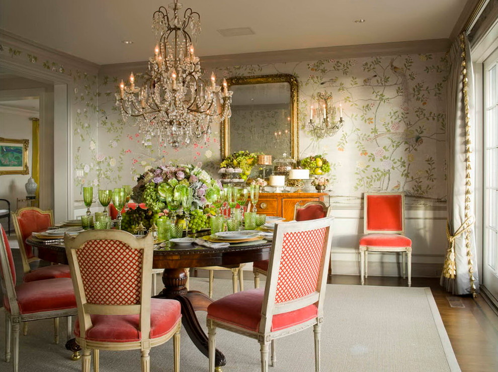 chinoiserie wallpaper dining room