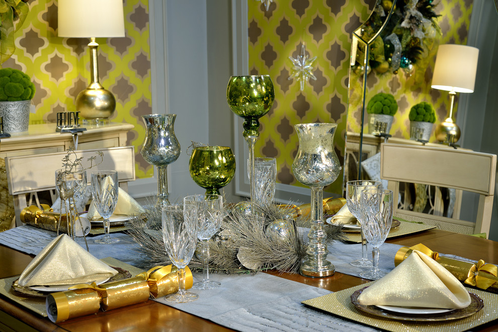 This is an example of a traditional dining room in Toronto.