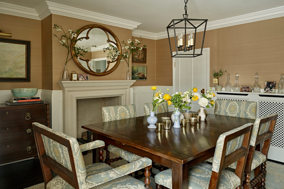 This is an example of a medium sized classic dining room in London.
