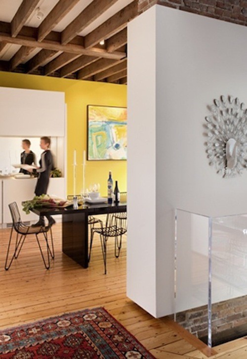 Inspiration for a contemporary dining room remodel in Boston