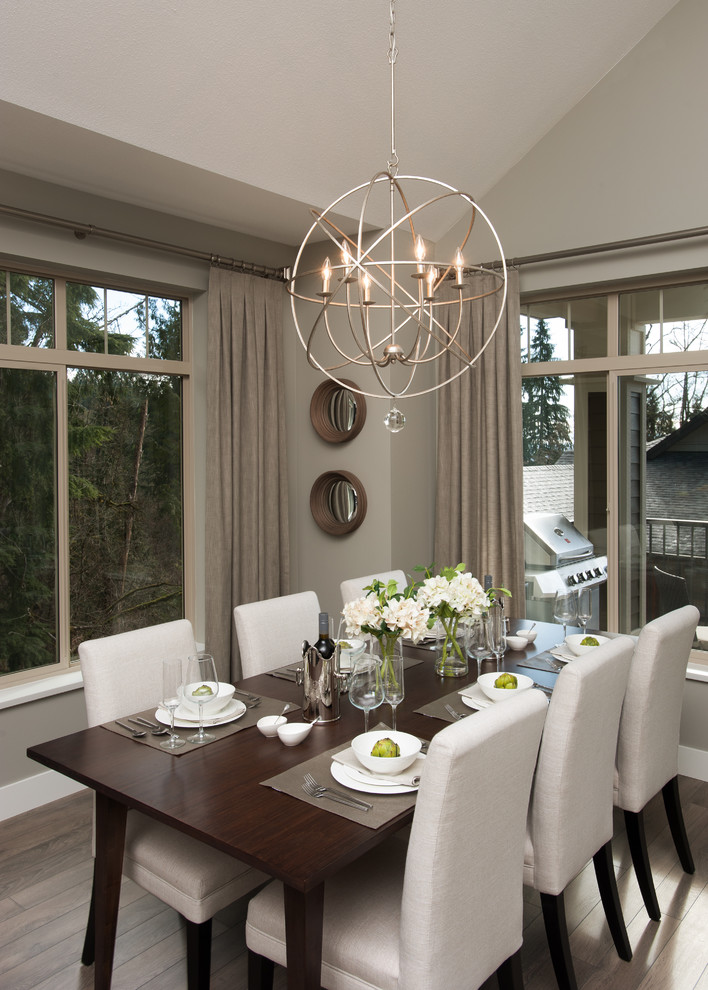 Design ideas for a contemporary dining room in Vancouver.