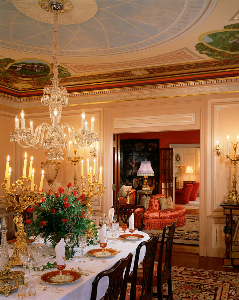 This is an example of a victorian dining room in Bridgeport.