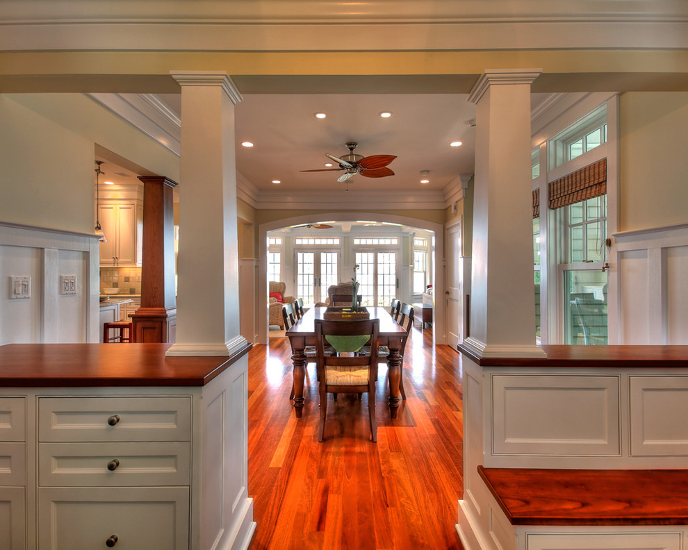 Clinton Beach House Beach Style Dining Room Bridgeport by