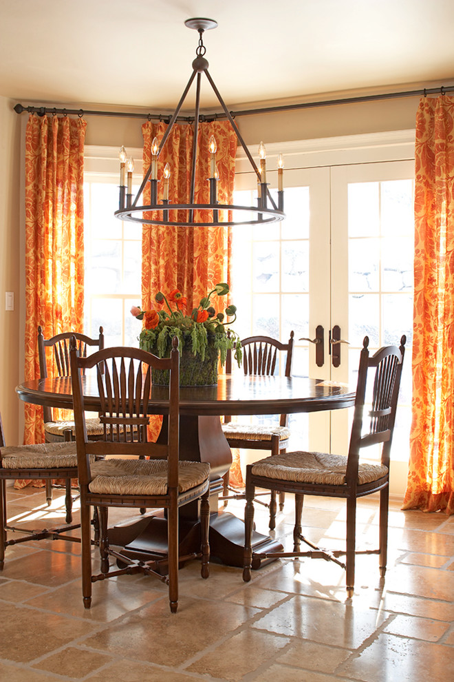 Design ideas for a traditional dining room in New York with beige walls.