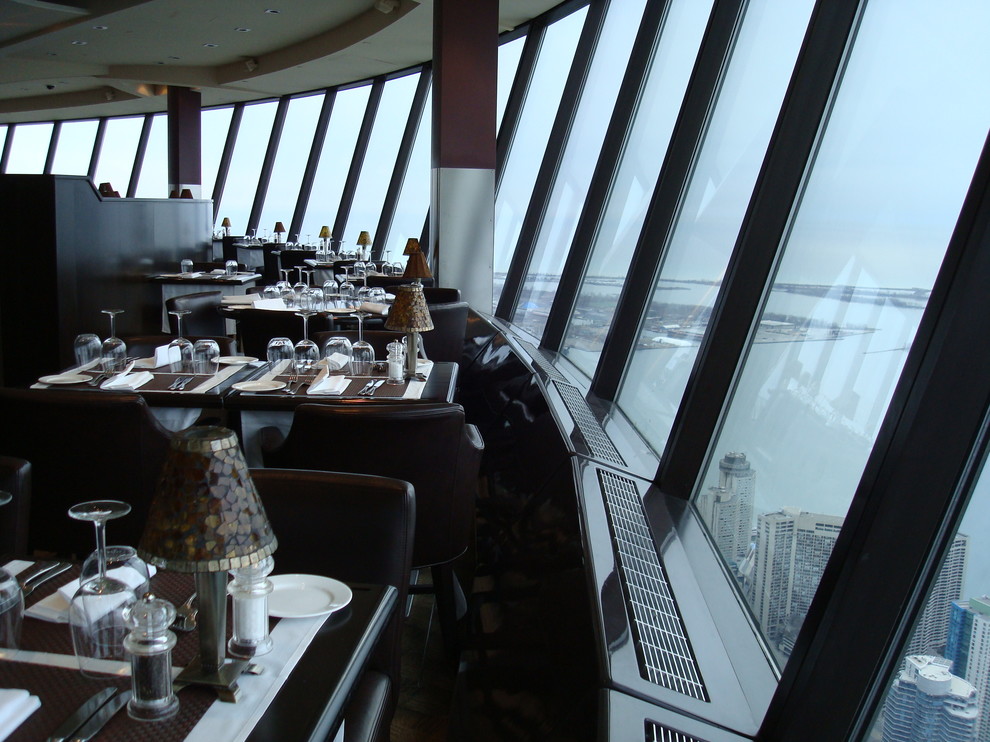 CN Tower Restaurant Modern Dining Room Toronto by Koroknay