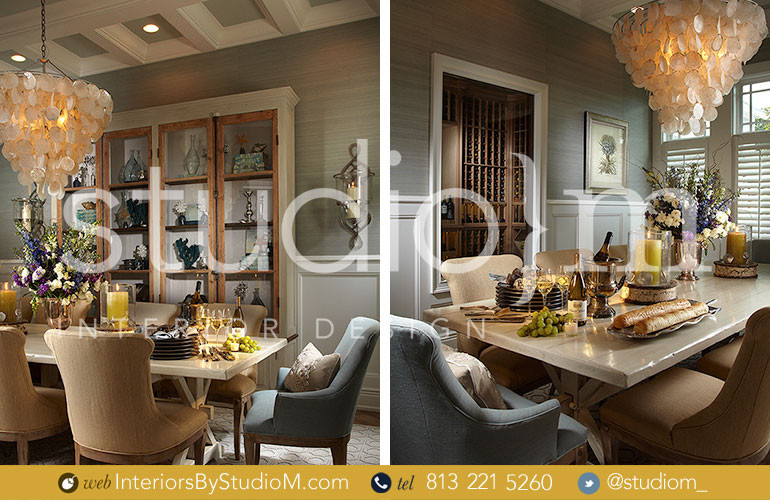 Design ideas for a world-inspired dining room in Tampa.