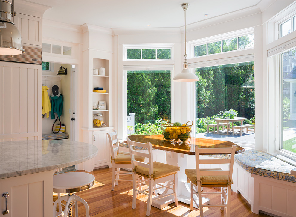 Inspiration for a victorian kitchen/dining room combo remodel in Providence