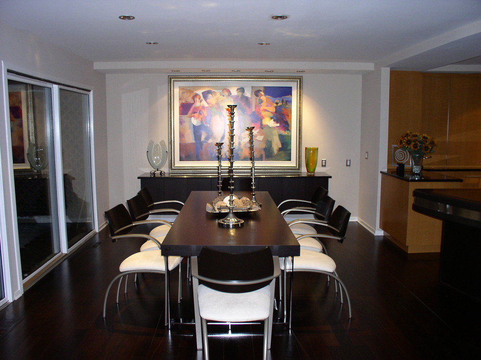 Inspiration for a contemporary dining room remodel in Detroit