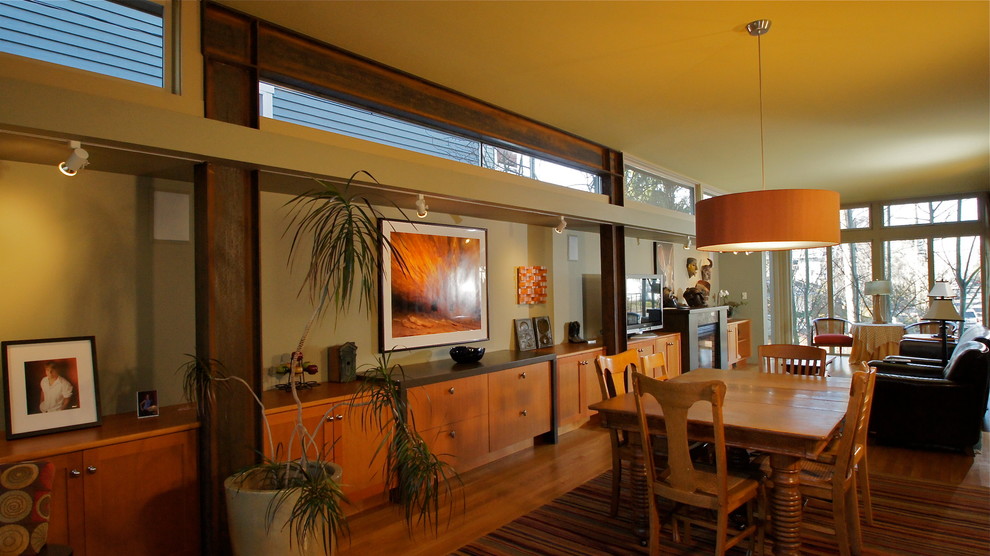Design ideas for a contemporary dining room in Seattle.