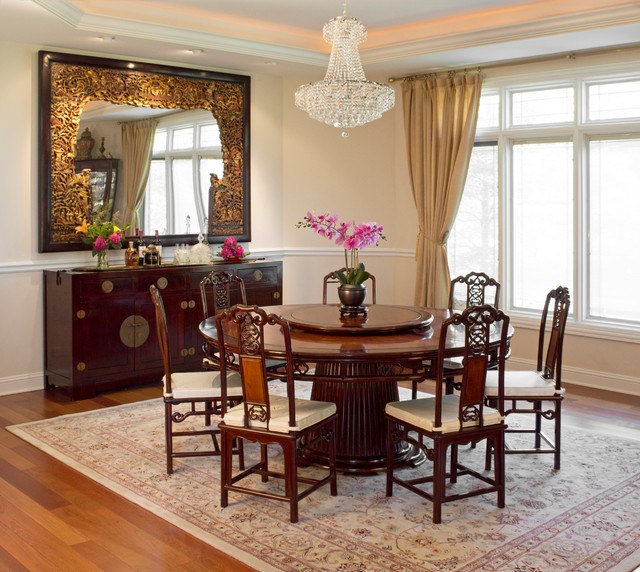 Contemporary Chinese Style Dining Room, Asian Style Dining Room Set
