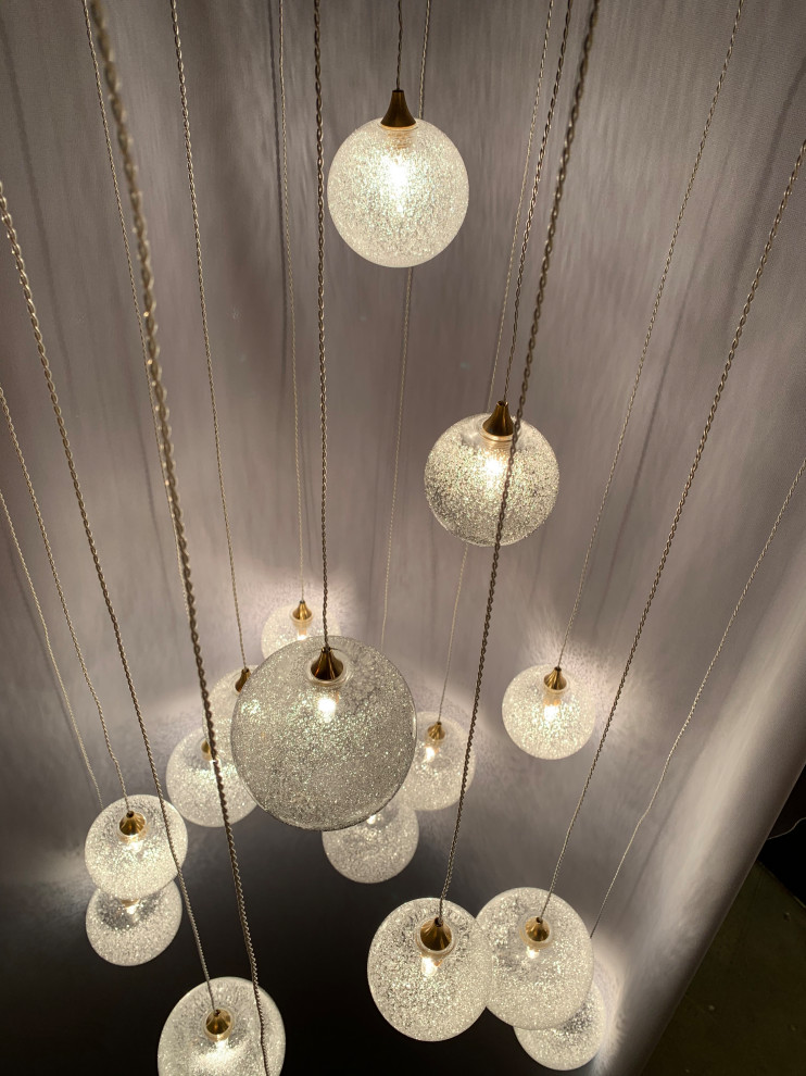 CONTEMPORARYINTERIORDESIGNLIGHTING, MODERNBLOWN GLASSCHANDELIER