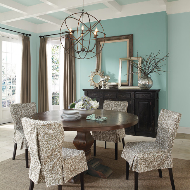 Copen Blue SW 0068 Traditional Dining Room Columbus by 
