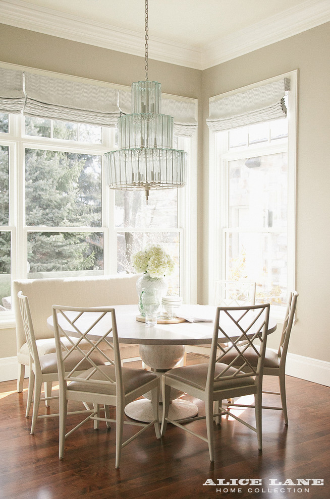 Example of an arts and crafts dining room design in Salt Lake City