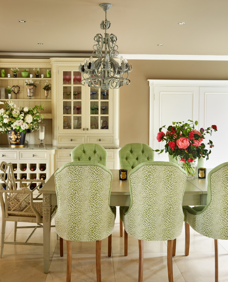 Example of an eclectic dining room design in Cheshire