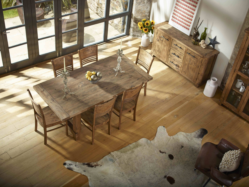 Country Reclaimed Solid Wood Farmhouse, Solid Wood Dining Table And Chairs Canada