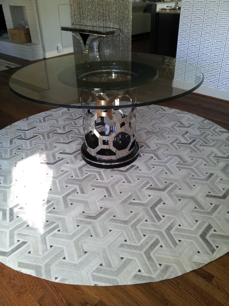 cowhides Modern Dining Room Dallas by Truett Fine Carpets