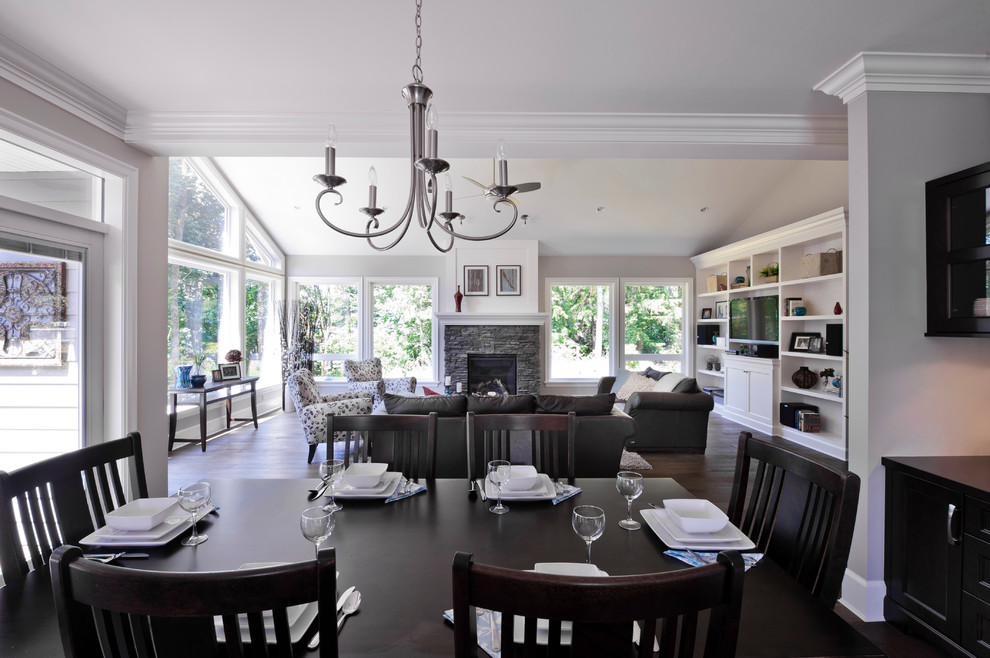 Design ideas for a classic dining room in Vancouver.