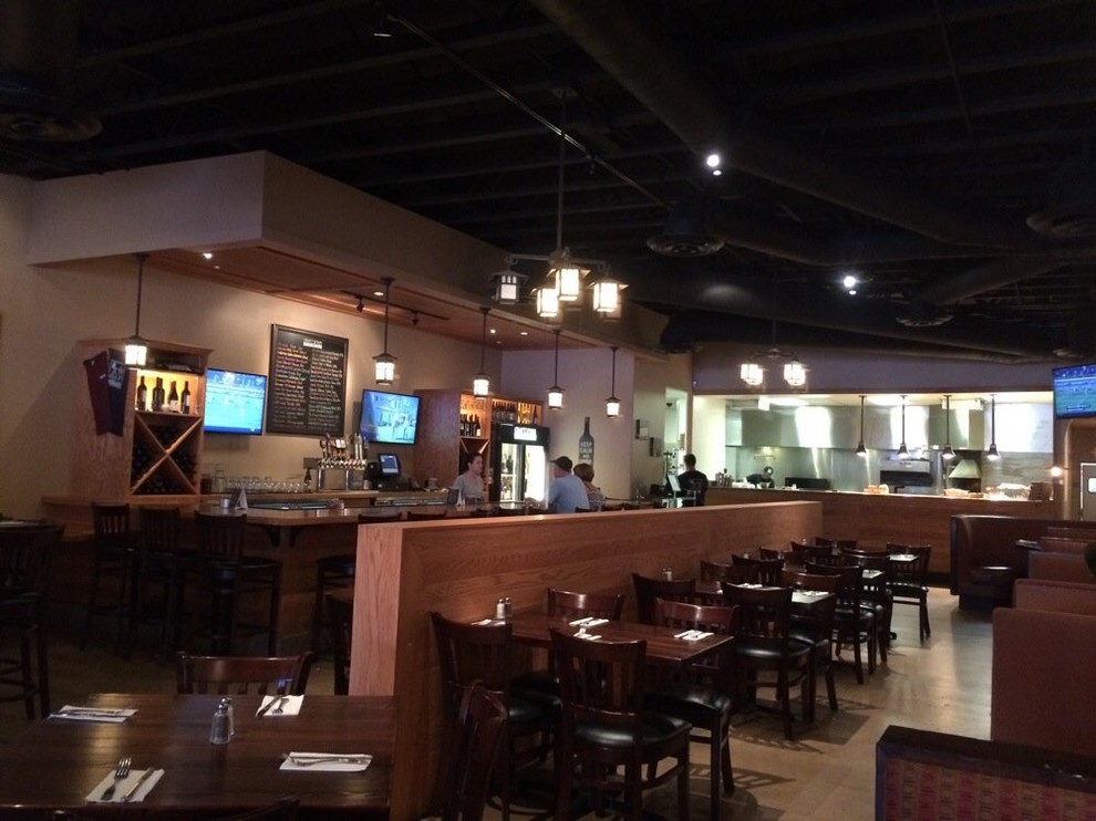 Craftsman Wood Fired Pizza Contemporary Dining Room Orange County