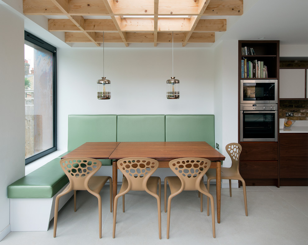 This is an example of a contemporary dining room in London.