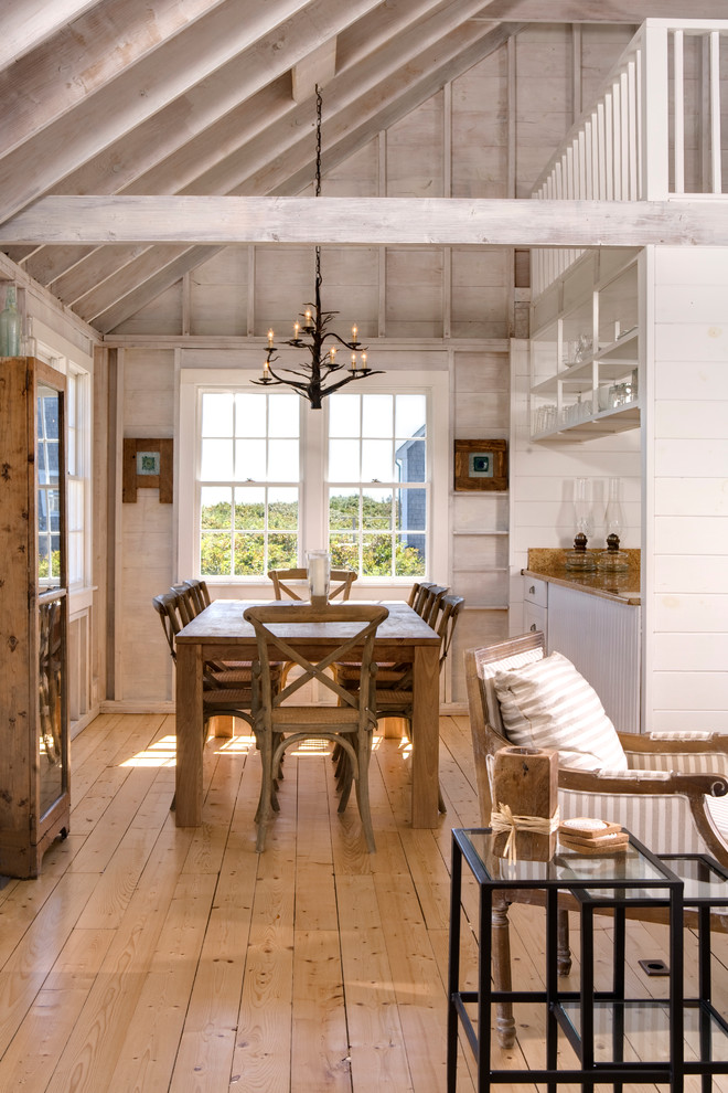 This is an example of a rural dining room in Boston.