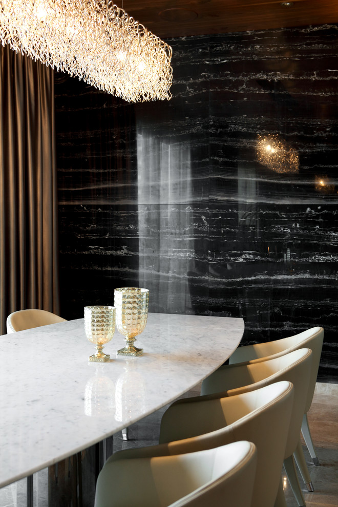 Inspiration for a contemporary dining room remodel in Singapore