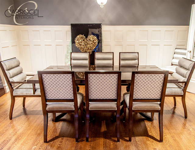 Custom Art Deco Mahogany Dining Table With Colina Art Deco Dining Chairs Minimalistisch Esszimmer Toronto Von Carrocel Interiors Houzz