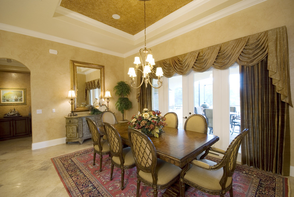 Photo of a mediterranean dining room in Orlando.