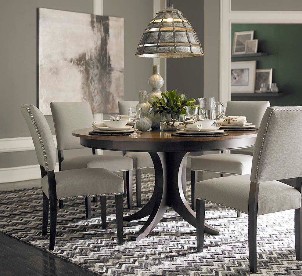 Custom Dining 60 Round Table By Bassett Furniture Contemporary Dining Room Other By Bassett Furniture