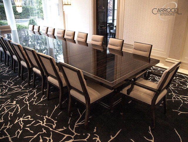 Custom Made Makassar Ebony Art Deco Style Grand Dining Table Modern Room Toronto By Carrocel Interiors Houzz Uk - Custom Dining Room Table Toronto Custom Made Makassar Ebony Art Deco Style Grand Dining Table Modern Room Toronto By Carrocel Interiors Houzz Uk - Custom Dining Room Table Toronto