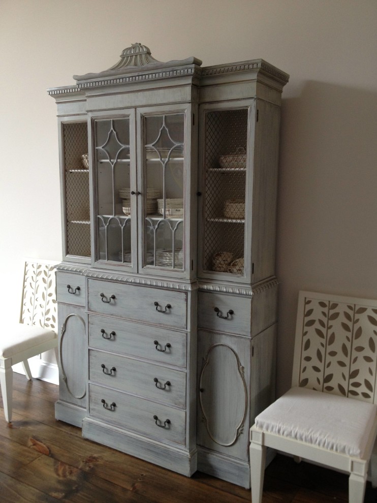 Custom painted breakfront Traditional Dining Room New