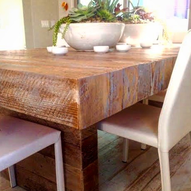 Custom Reclaimed Wood Furniture Pieces Transitional Dining Room