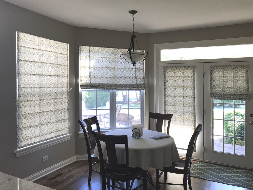 Custom Window Treatments Traditional Dining Room Chicago by