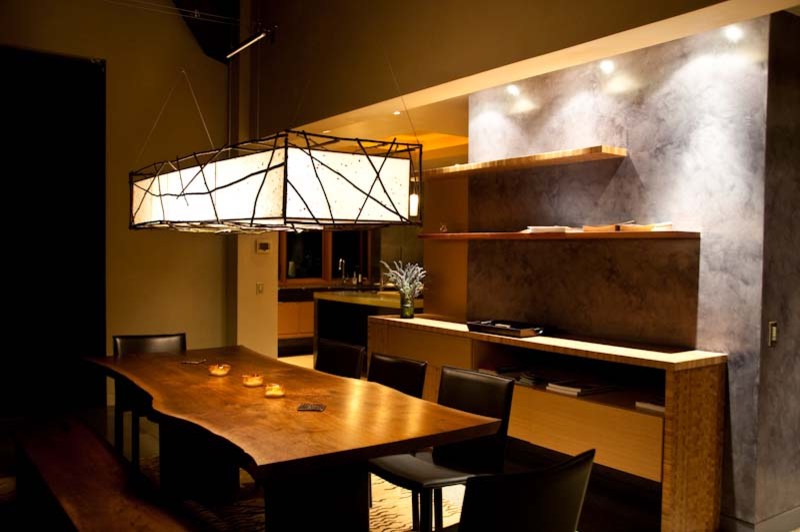 Example of a zen dining room design in Boise
