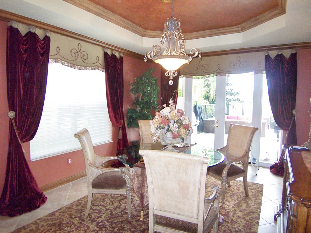 Elegant dining room photo in Miami