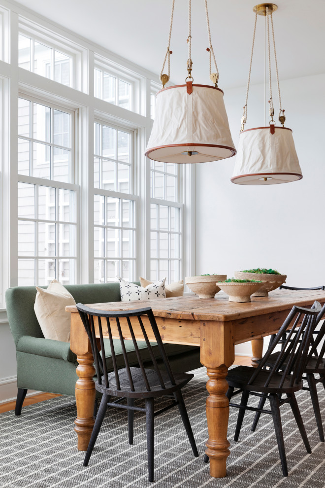 Inspiration for a rustic dining room remodel in Minneapolis