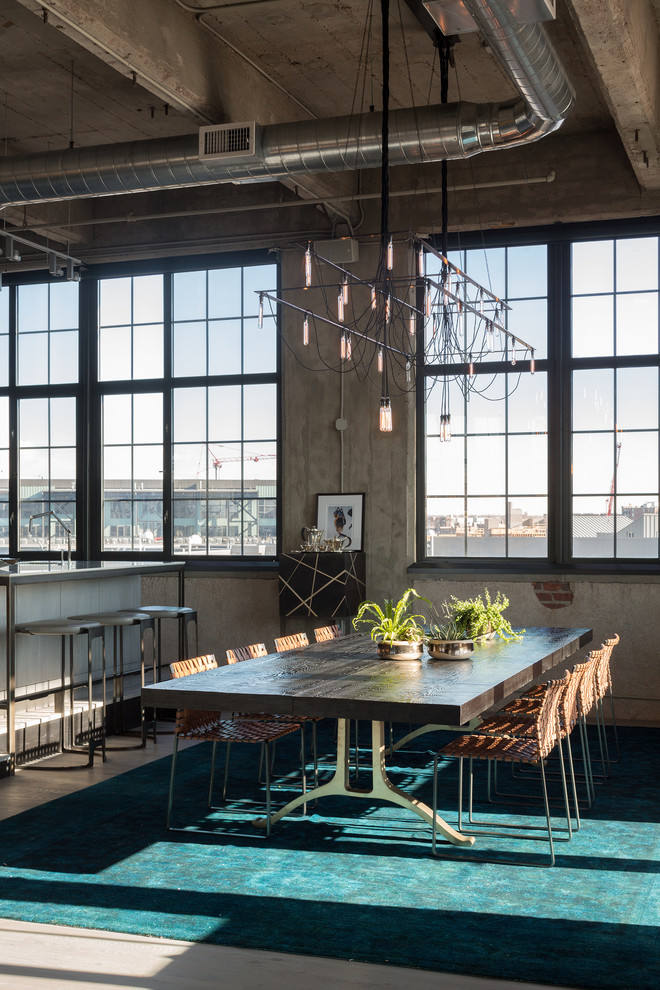 Denver Flour Mill Loft Industrial Dining Room Denver by Studio Gild Houzz