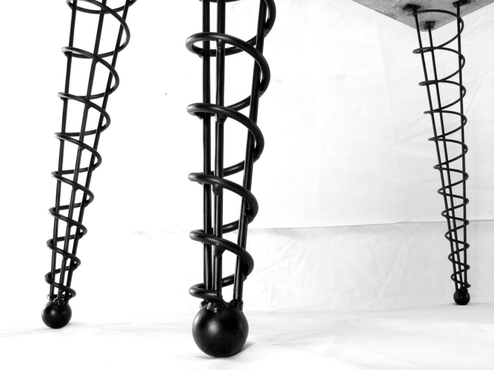 Desk or Dining Table Height, Modern Table Legs From Spiral Cone Legs