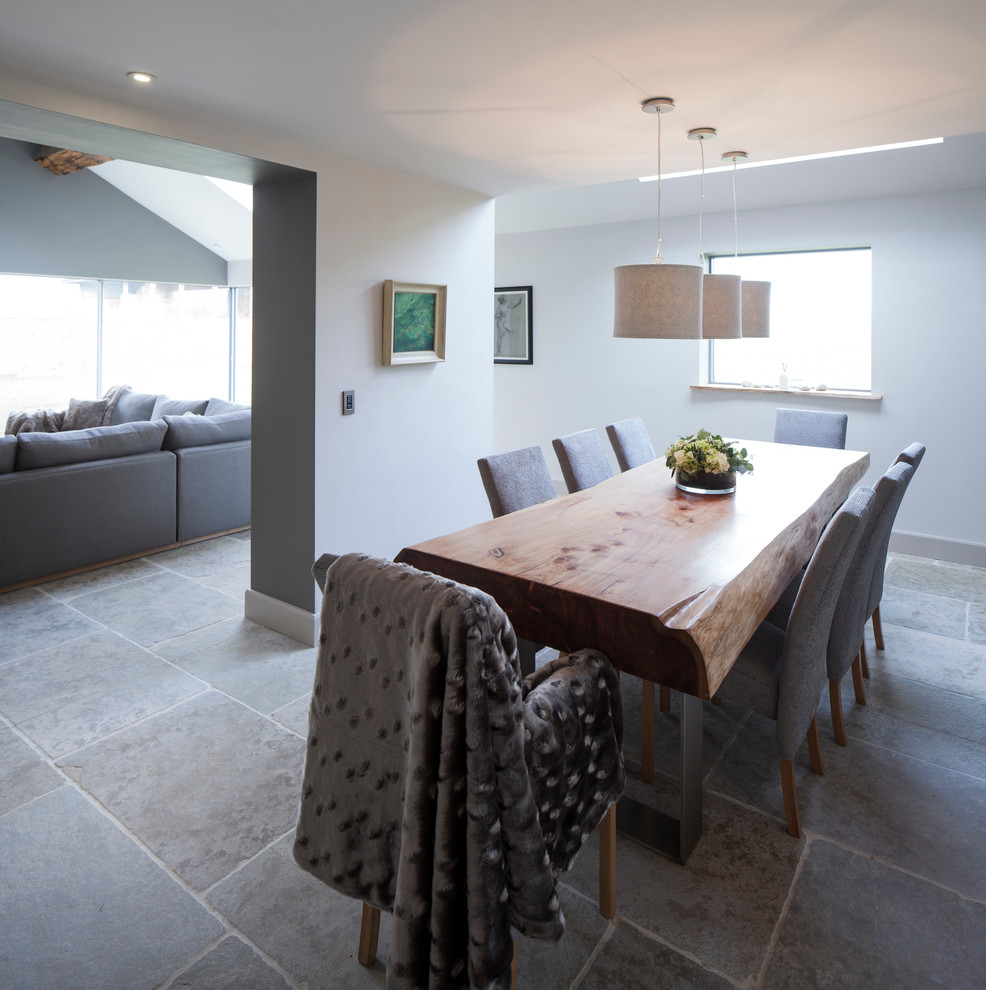 Large contemporary dining room in Cheshire.
