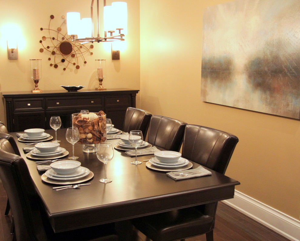 Example of a trendy dining room design in Toronto